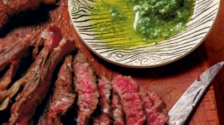 Flank Steak with Carrot Top Pesto